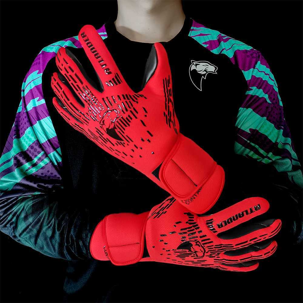 Goalkeeper Gloves Latex Football Wrist Strap Kids Adults Anti-Slip High Quality Soccer Strong Grip Match Training Goalie GloveW251112