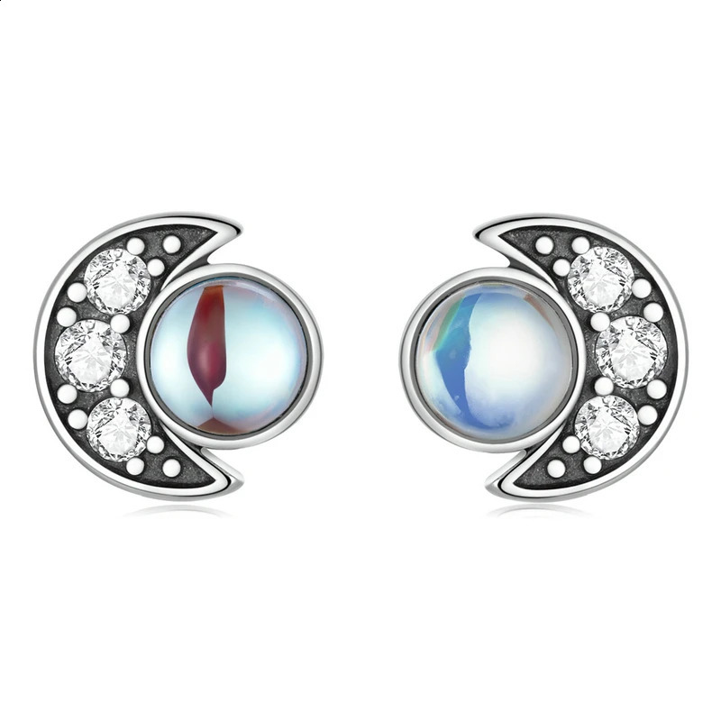Wostu 925 sterling silver earrings colorful zirconium claw earrings womens zircon fashionable and exquisite jewelry wedding gifts 250409