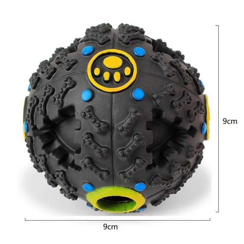 Black Square Ball Pet Food Drop Ball Pet Toy Dog Toy Sound Toy Squeezing Ball Round Z250412