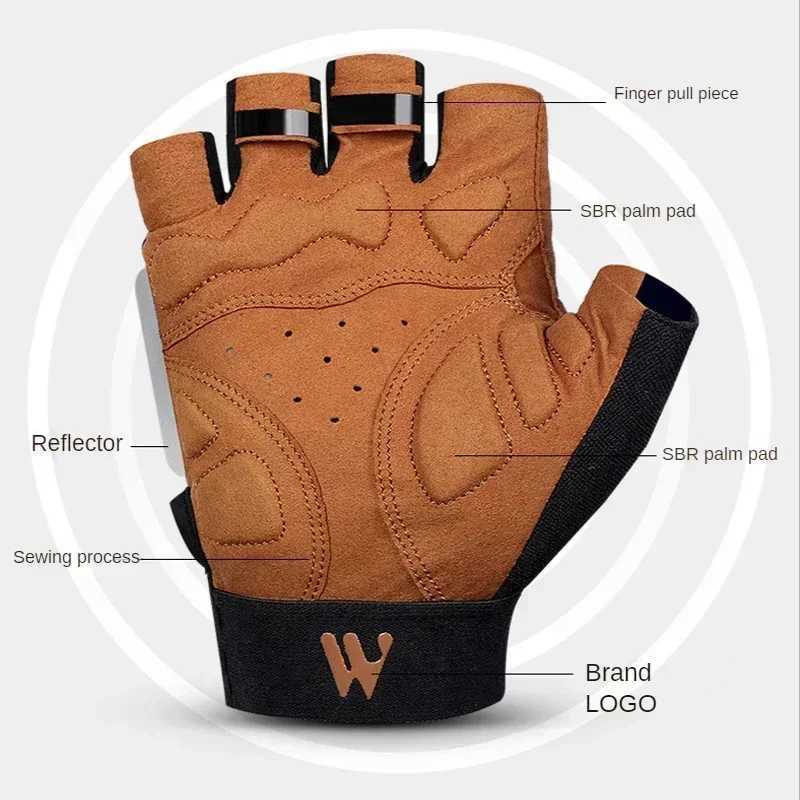 Half-finger breathable cycling gloves for men and women mountain bike fitness gym running sports bicycle motorcycle glovesC250412