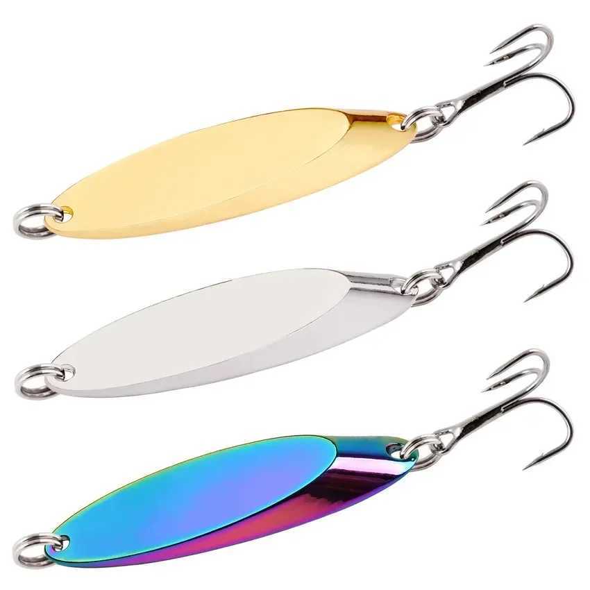 12pcs Metal Spinner Spoon Lures Trout Fishing Lure Hard Bait Sequins Paillette Artificial Baits Spinnerbait Fish Tools 1.5g-56g Z250411