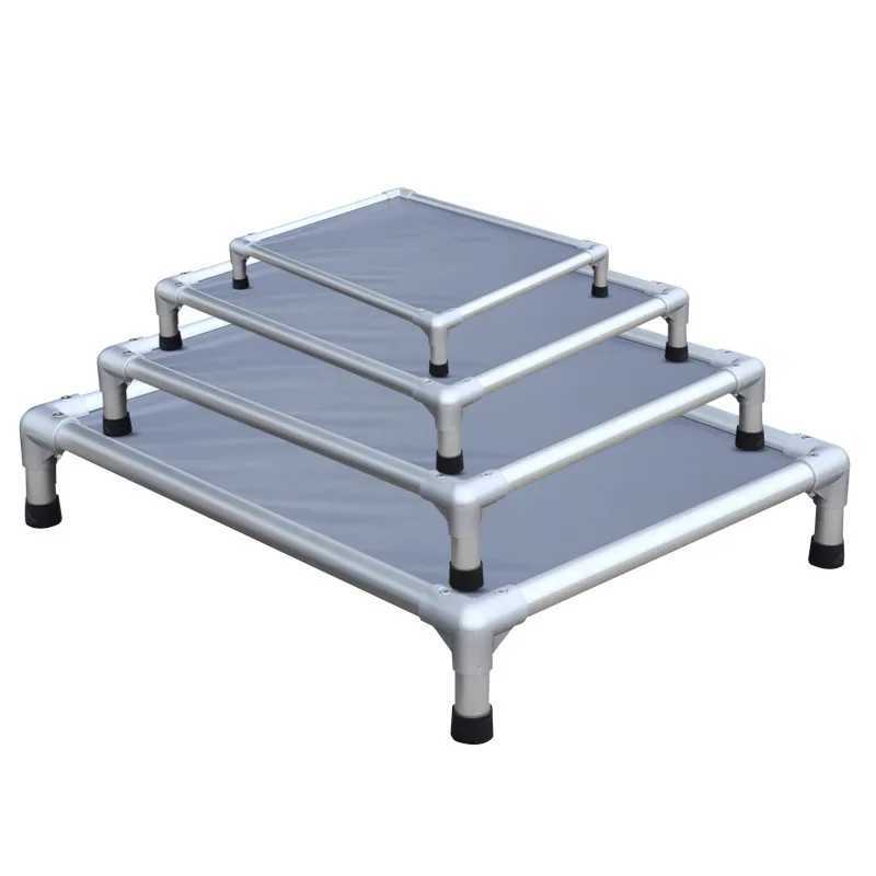 Portable summer pet dog bed with stainless steel aluminum frame luxury camping bed sofa X250412