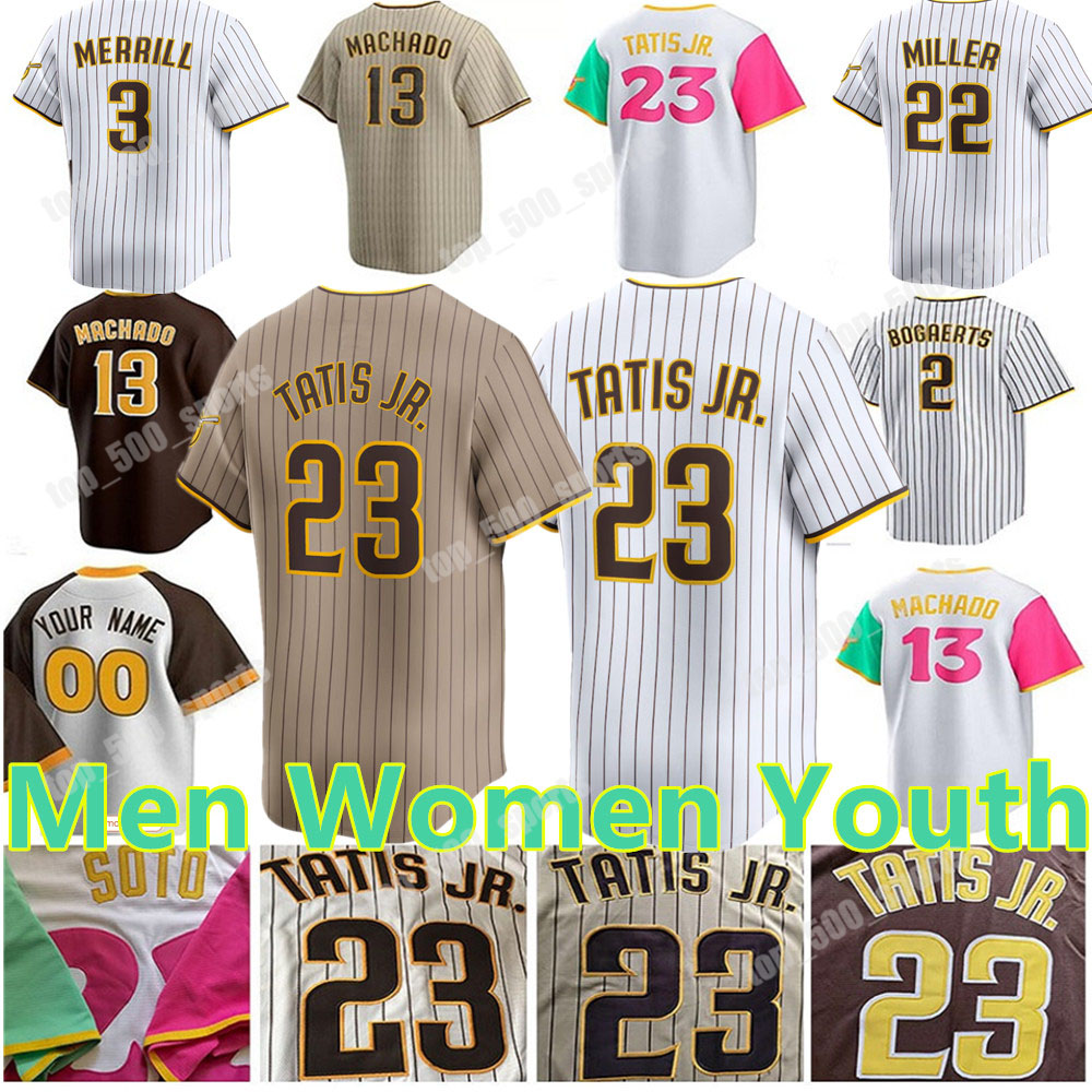 Custom Fernando Tatis Jr. Jersey Mason Miller Manny Machado Xander Bogaerts Yu Darvish Jake Cronenworth Hosmer Ha-Seong Kim Joe Musgrove Basaball Jersey