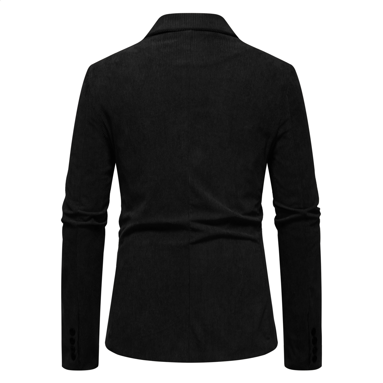 Mens casual solid color Corduroy suit jacket suitable for business use multiple pockets 250411