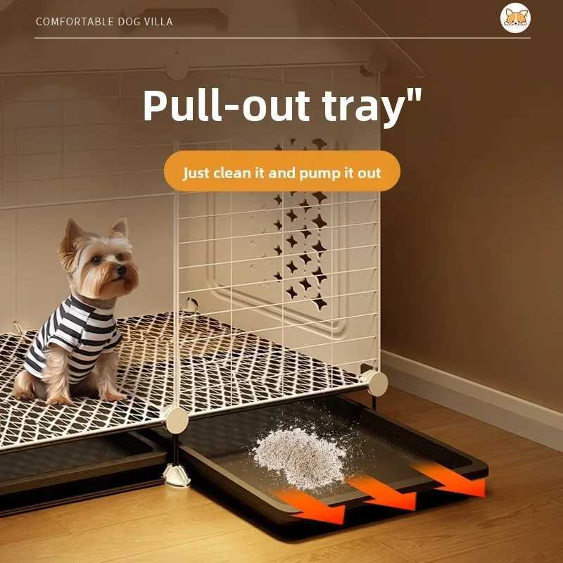 Dog cage small dog house one room one living room one bathroom dog villa indoor with a toilet for Bichon Teddy X250412