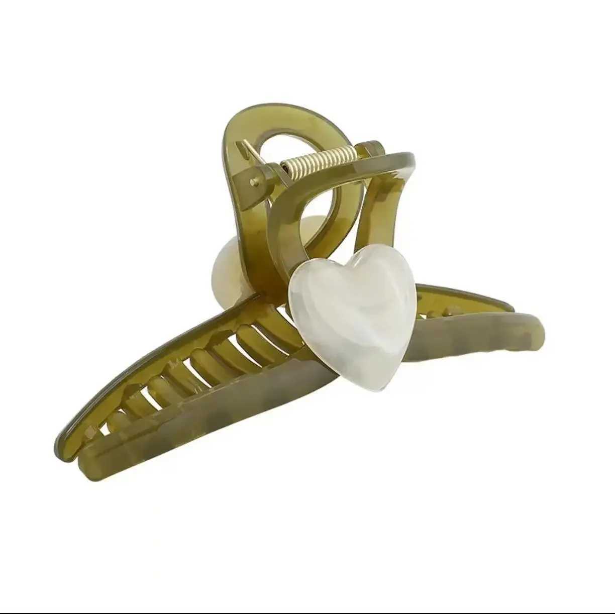 Exquisite and Minimalist Womens Elegant Love Hair Scraper High School Hairpin Backspoon Shark Clip Girls New Headwear Y2504012