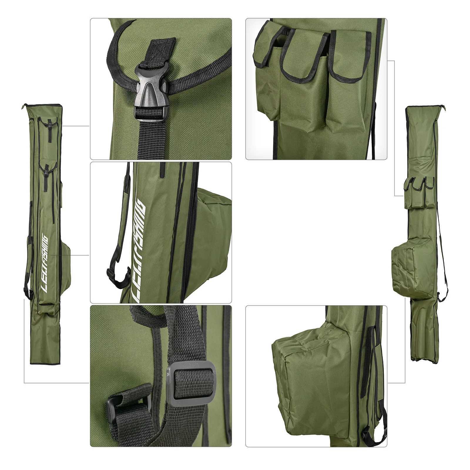 175/195CM Carp Fishing Rod Long Bag 1000D Oxford Protable Foldable Storage Case Large Waterproof Fishing Lure Tackle Bag Z250411