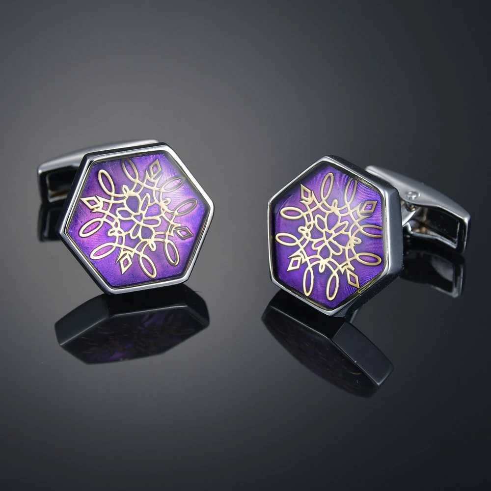 High quality enamel baked paint mens French shirt cufflinks wholesale custom cufflinks top-level business wedding shirt cufflinksT250412