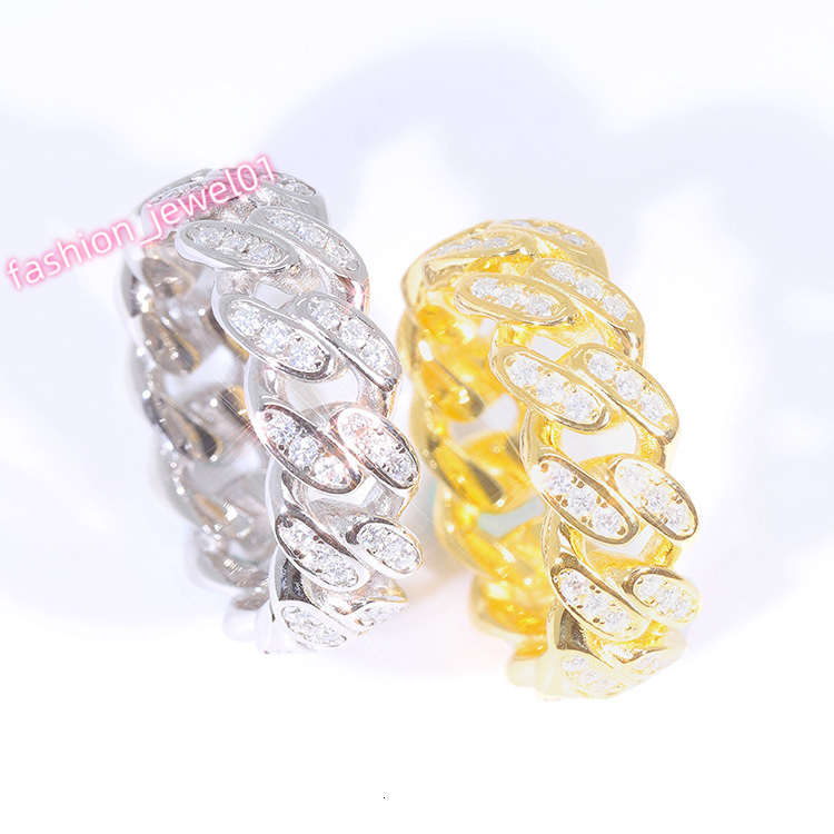 Yu Ying Starsgem Fashion Design Hiphop Man Ring 925 Sterling Silver Moissanite Cuban Ring