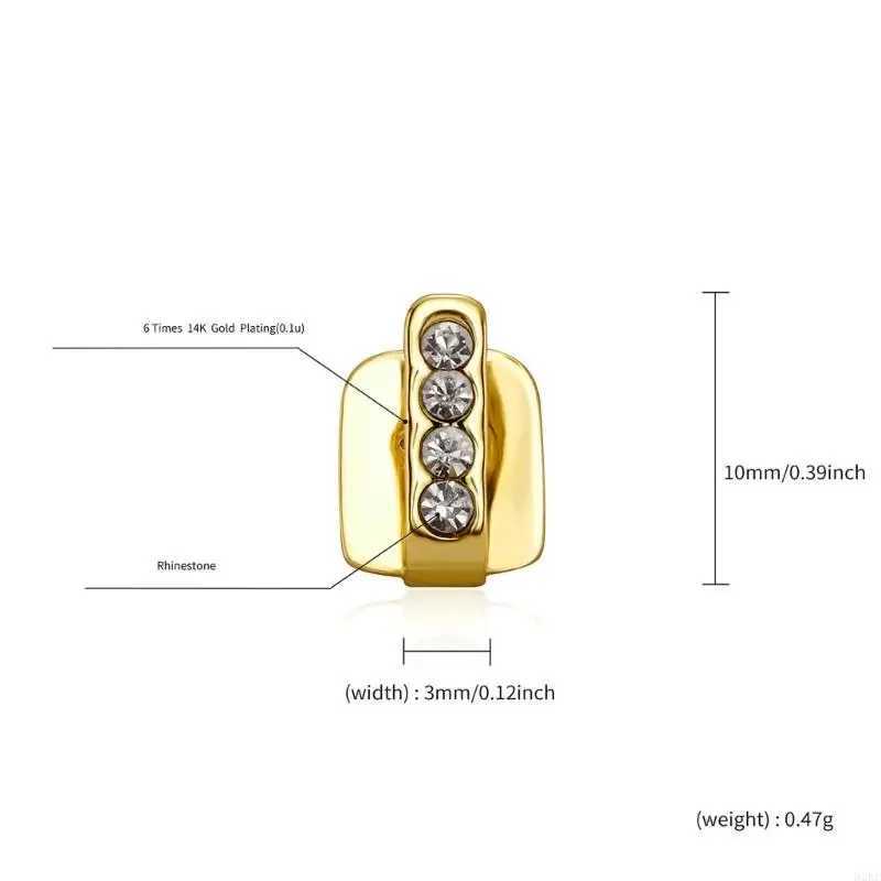 62KE Trendy Vertical Bar Grillzs Trendy Vertical Bar Grillzs Fashionable Avant garde Personal Unique Dental Jewelry W250412
