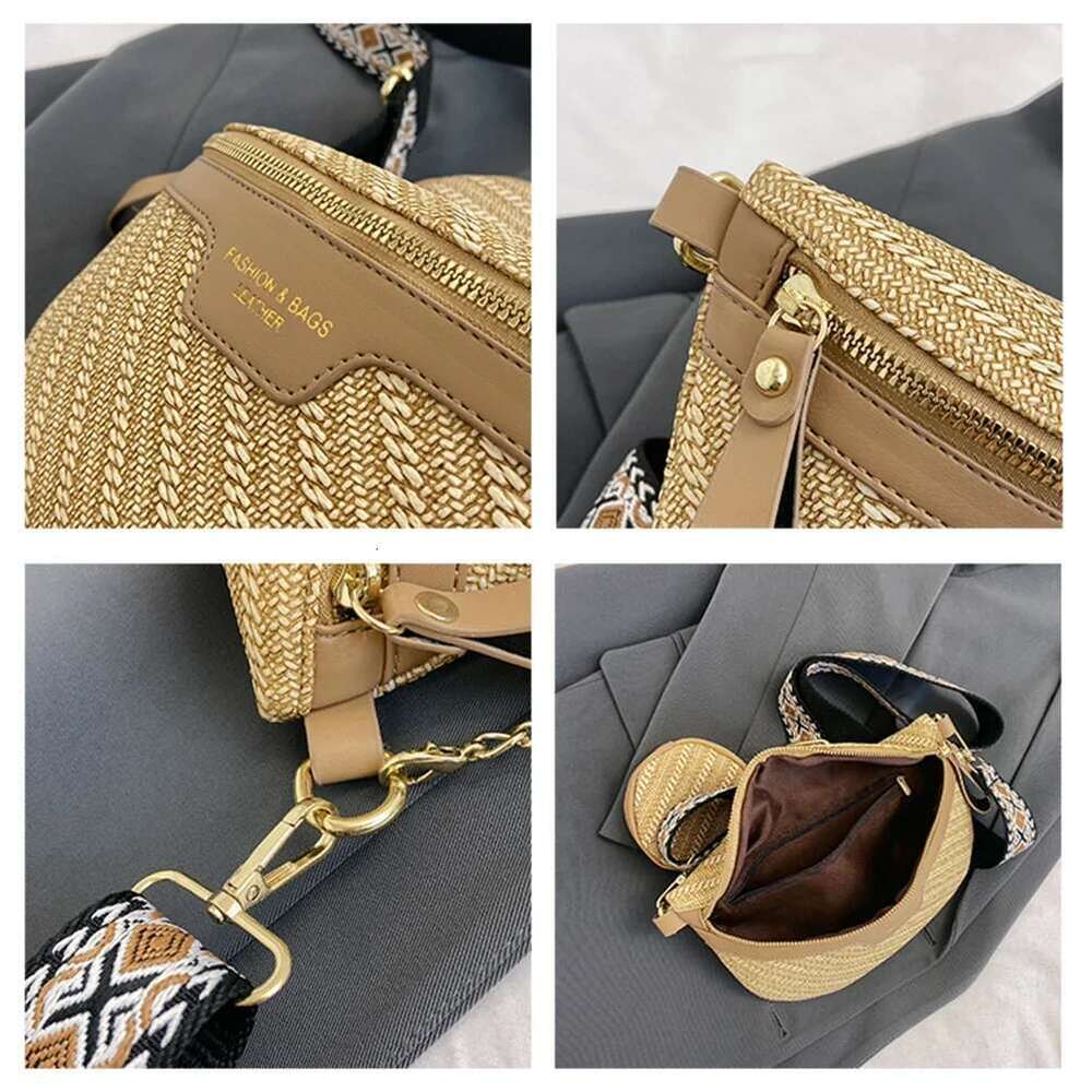 Ladies Banana PU Leather Crossbody with Coin Purse Wide Strap Chest Bag Women's Stylish Waist Solid Shoulder Bags