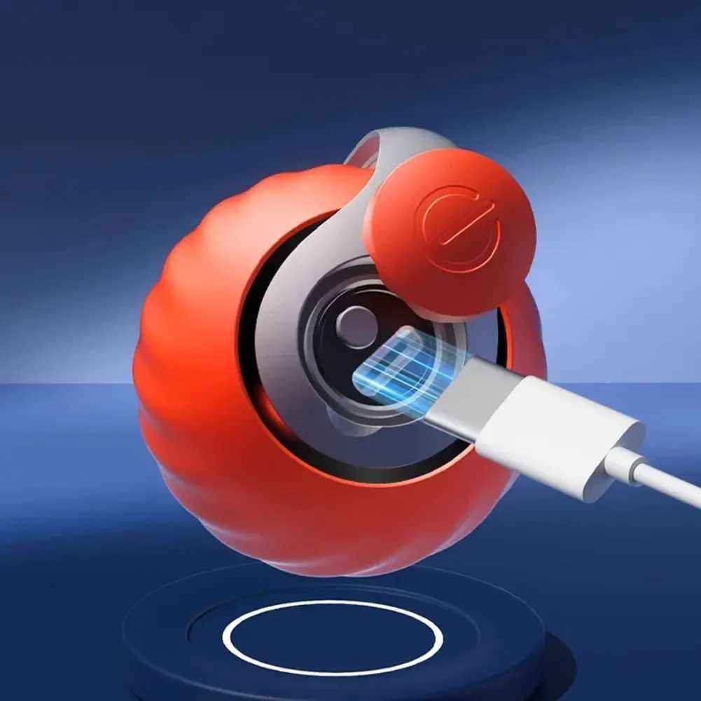 Interactive cat toy ball with automatic rolling smart ball equipped with an artificial tail and USB charging electric pet toy used for teasing and tra
