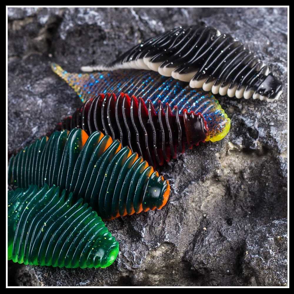 Dr.Holife 2 Sizes 7.5CM/10.5CM Soft Worm Grub Fishing Lures Lot For Bass Trout Soft Plastic Baits Jointed Soft Lures Z250411