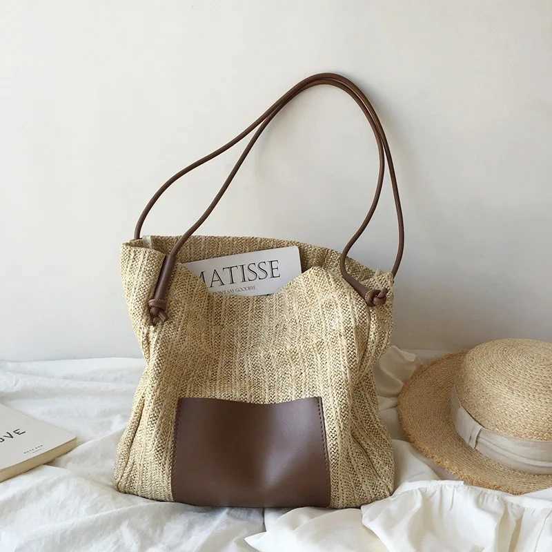 Beach bag retro Str bag 2024 lunch bag shoulder wallet commuting designer luxury bag large capacity shoulder bag womens handbagXJ250412