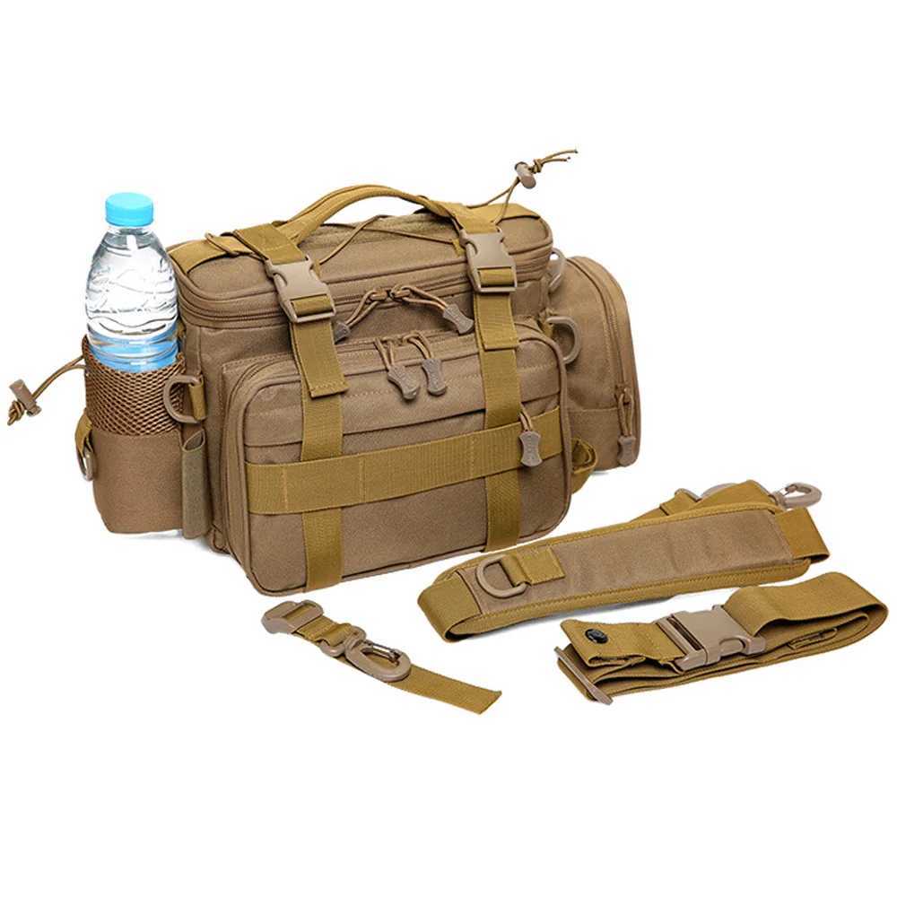 Multifunctional Fishing Tackle Bag for Lure Box Rod Reel Lures Case Outdoor Portable Outdoor Hiking Camping Pole Waist Bag Gear Z250411