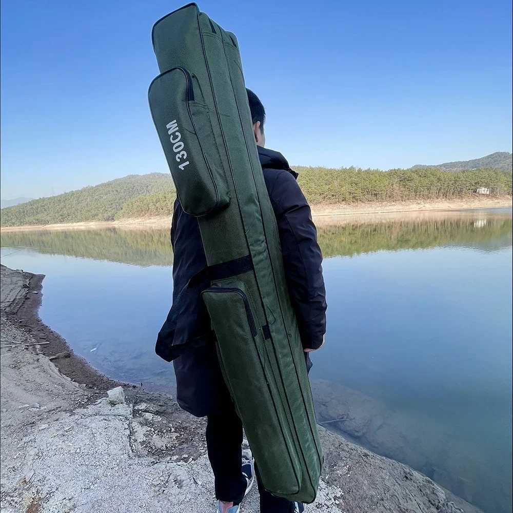 Fishing Rod Bag 110/120/130/150CM Multifunctional Waterproof Bags Large Travel Storage Bag Outdoor Tactical Backpack Case Z250411