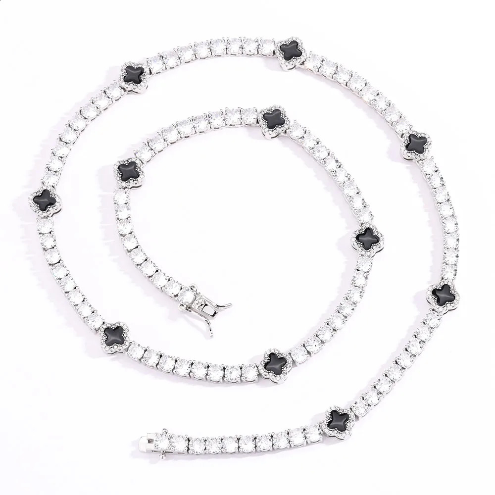 NY Fashion Dainty Tennis Chain Gold/Silver Galvanized Zircon Necklace Hip Hop Jewelry Mens Party Gift 250409