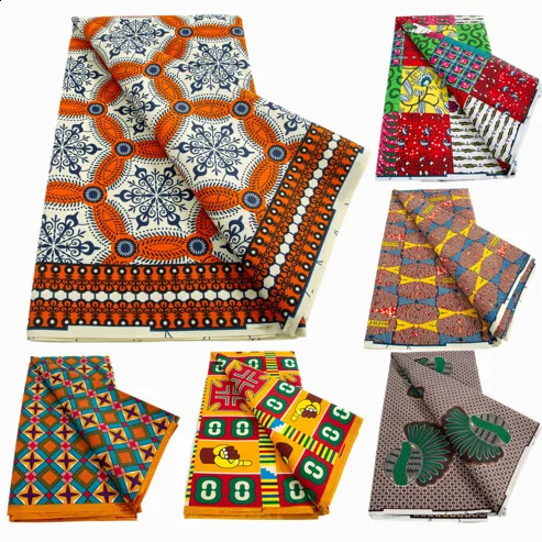 d Veritable 100% Original Real Wax Nigeria Ankara Wax Fabrics Block Prints Batik Dutch High Quality Sewing Cloth 250407