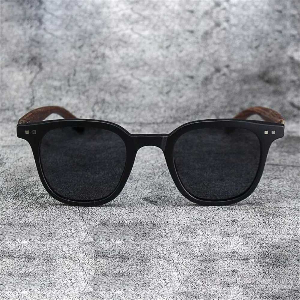 Men Vintage Wooden Frame Sunglasses Classic Brand Sun Glasses Coating Lens Men Polarized UV Protection Driving Eyewear Z250411