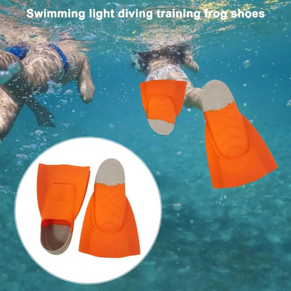 1 pair of silicone diving fins swimming training fins professional swimming finsY250412