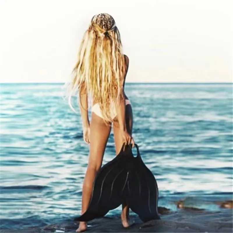Premium Unisex Adult Mermaid Fins for Diving Swimming Professional grade silicone flip cover suitable for deep diving training.Y250412