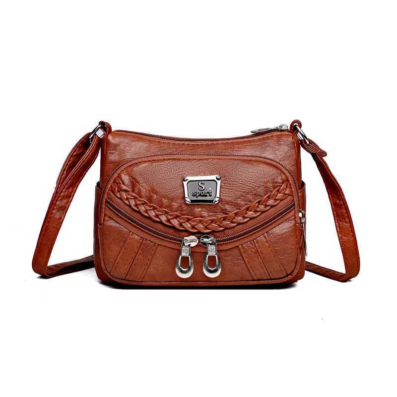 High-quality soft leather fashion trends handbag and tote bag Womens multi-pocket high-end crossbody shoulder bagT2511112