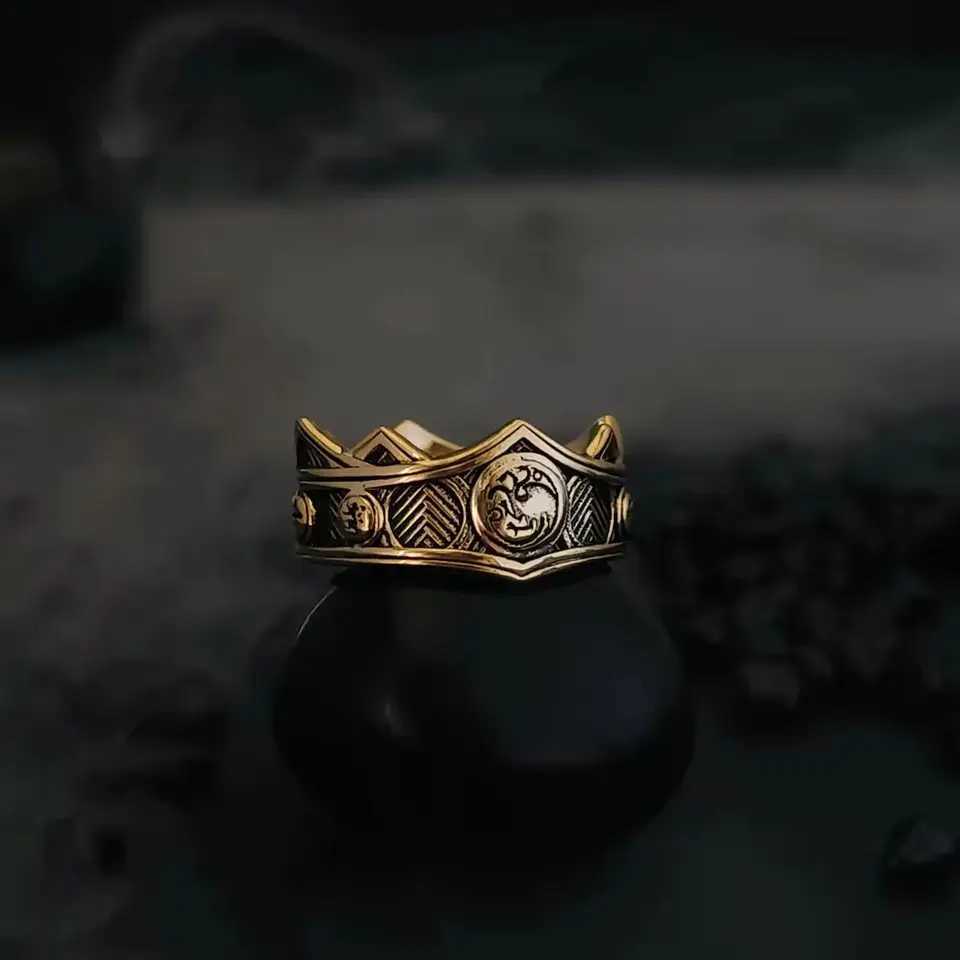 Dragon She Family Ring Retro Gothic Medieval Dragon Finger Ring Jewelry Role Playing Party Props Jewelry DisplayXJ250412