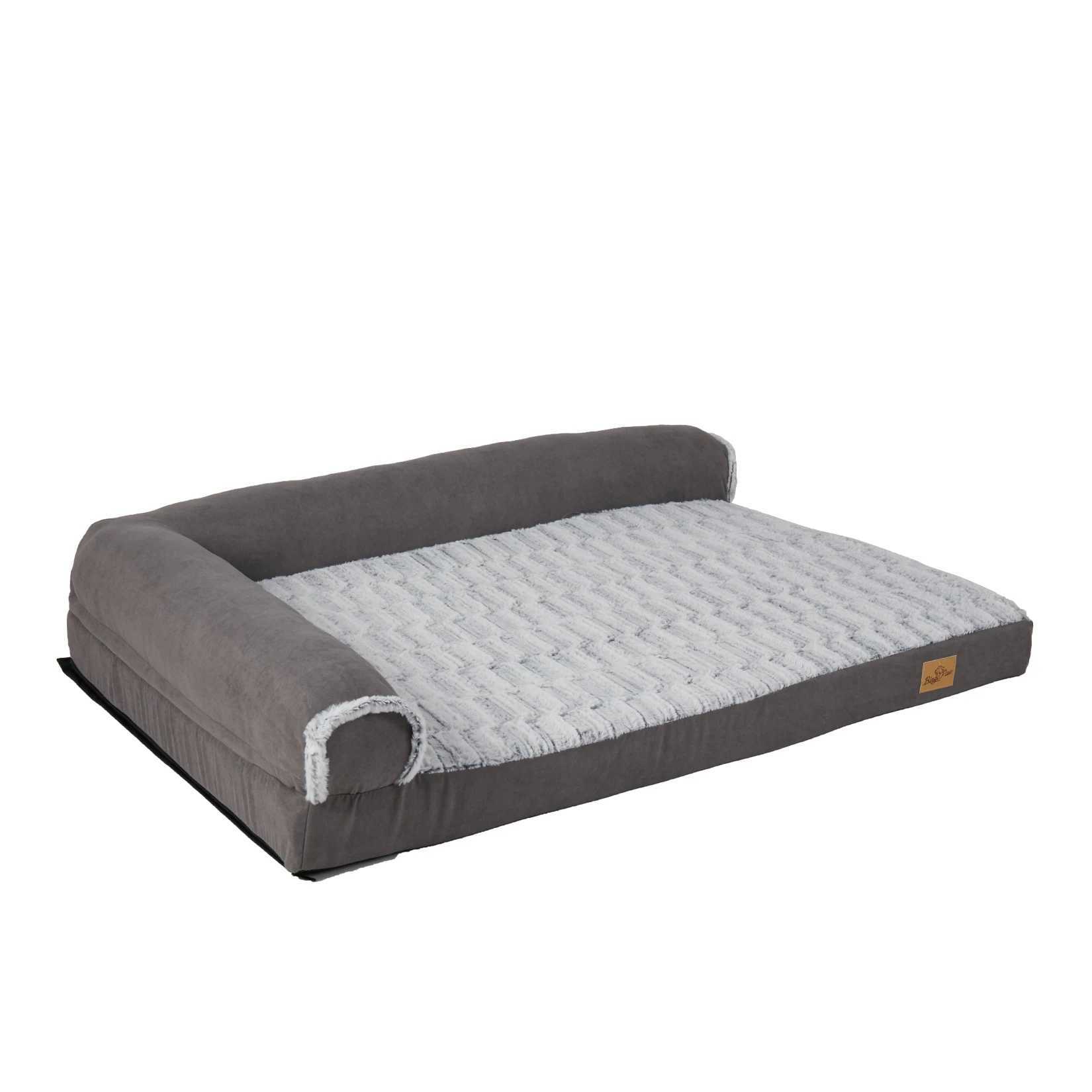 Waterproof plush dog bed warm cat comfortable lounge foam self heating pet kettle machine washable dog bed X250412