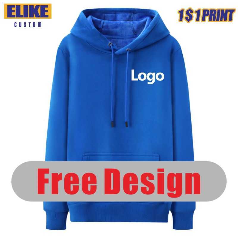 POD customization Elike 8 Color High-Quality Sweatershirt Custom Printed Personal Group Brand Embroidery Men and Women Cotton Hoodie 2025T251112