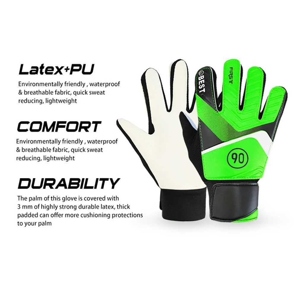 Goalkeeper gloves latex support football goalkeeper gloves full finger protection anti slip breathable childrenXJ250412