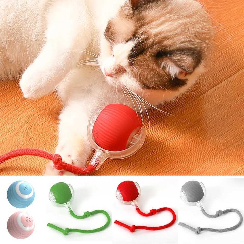 LEMEENQ Cat Interactive Ball Toy Automatic Rolling Ball Intelligent Pet Interactive Toy with Rechargeable Tail Smart Mouse Y250412