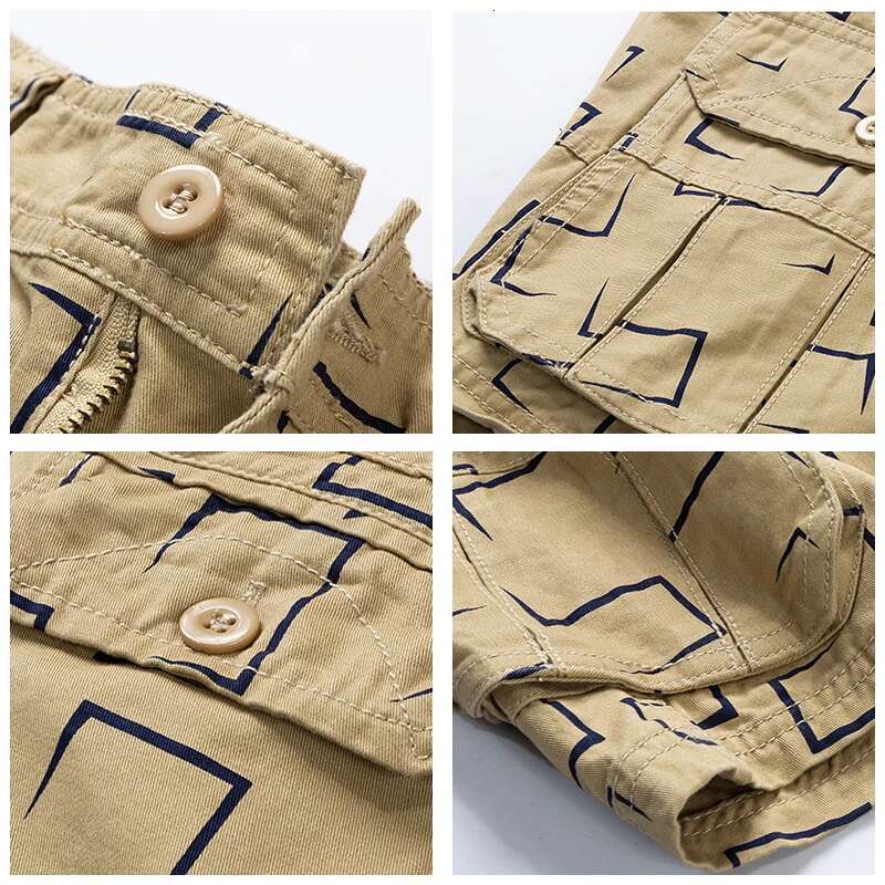 2021 Summer New Cotton Cargo Fashion Hot Casual Army Tactical Military Short Pants Loose Pocket Men Shorts