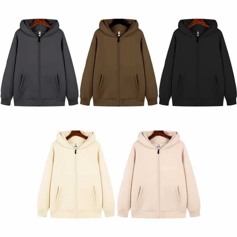 POD customization Winter Men Women Fleece Warm Zipper Hoodie Custom Casual Thick Sweatshirt Printing Brand Loose Sweater Embroidery DesignT251112