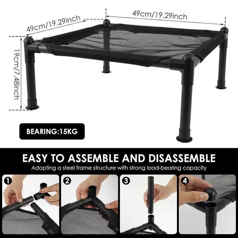 A dog bed with washable breathable mesh suitable for indoor and outdoor small dogs X250412