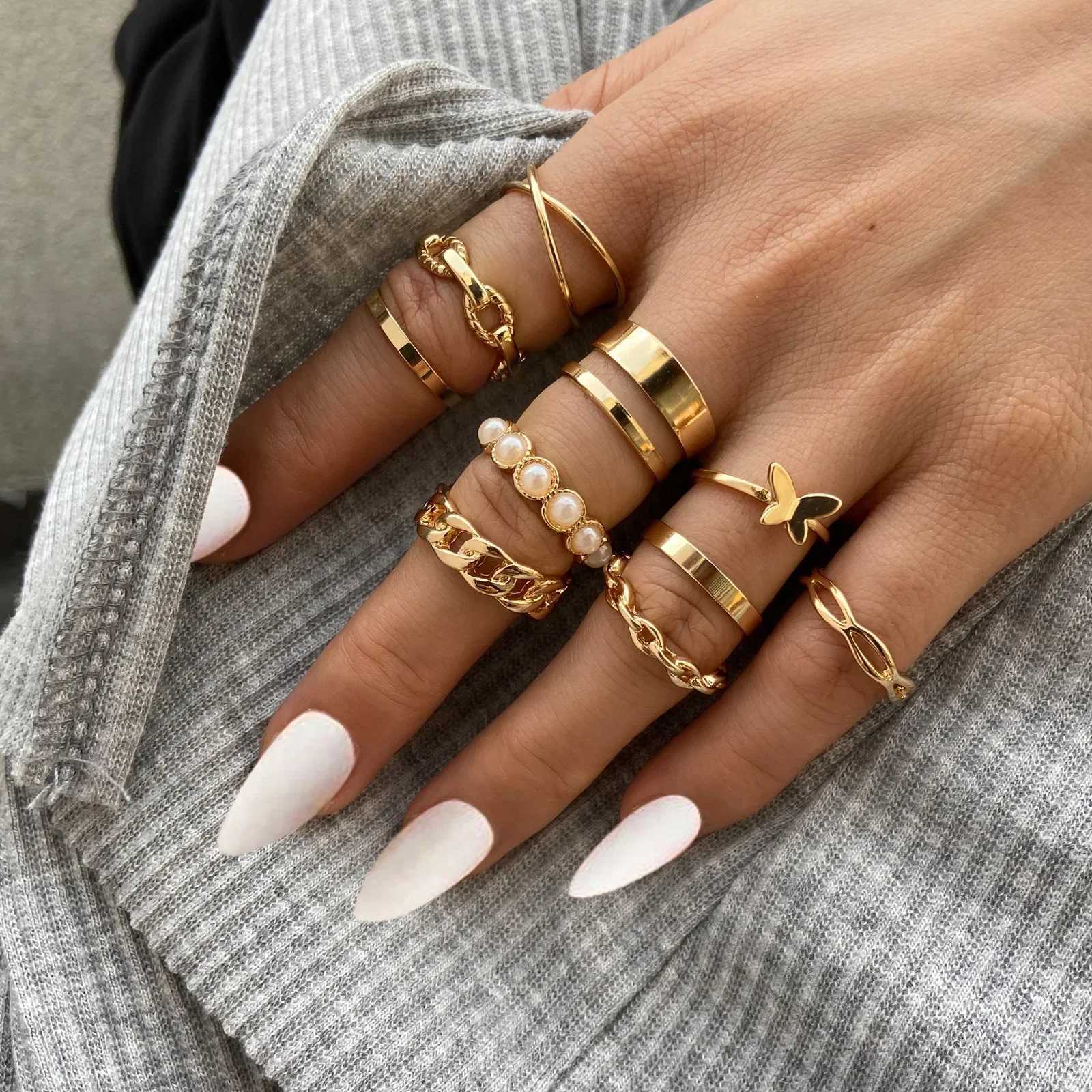 22 sets of Butterfly European and American new style opening female designer minority ringsXJ250412