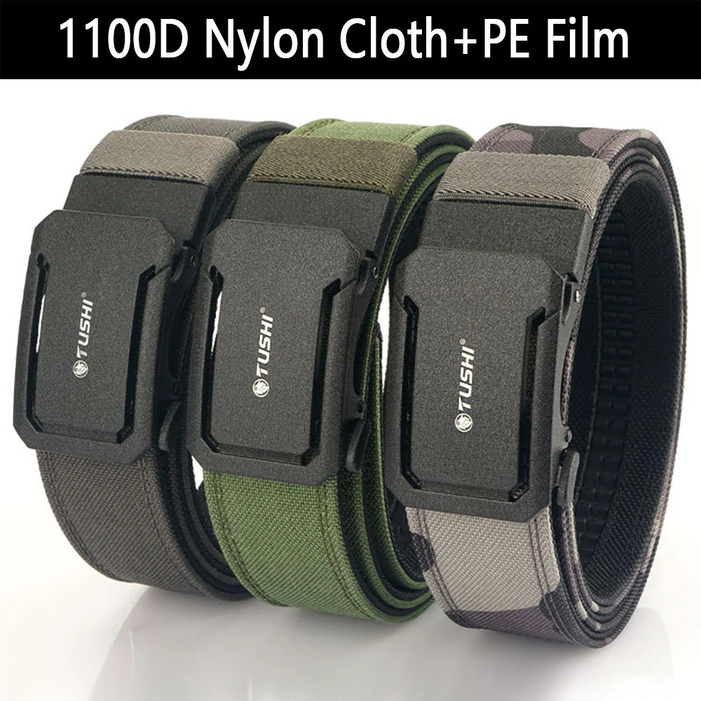 TUSHI Army Tactical Belt Quick Release Military Airsoft Training Molle Belt Outdoor Shooting Hiking Hunting Sports Belt 250407