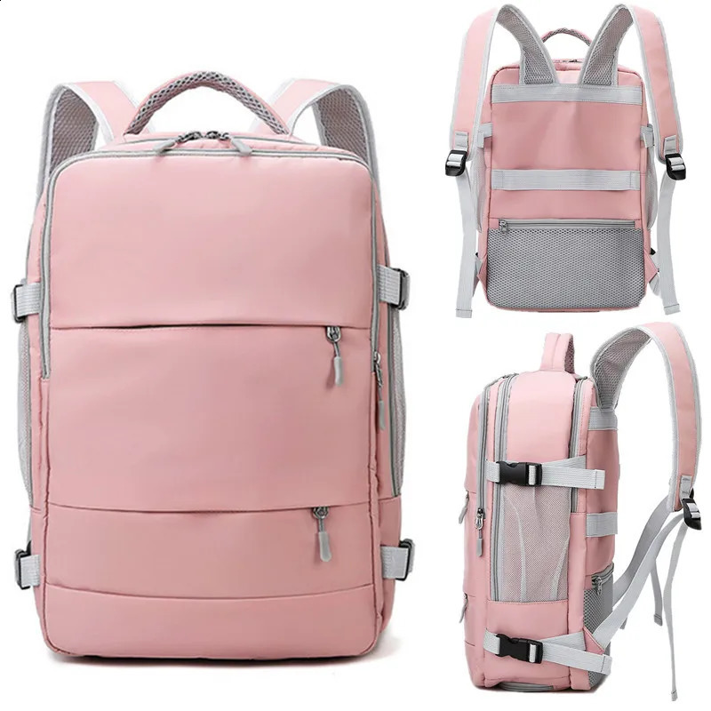 Travel Backpack Women Large Capacity Waterproof Anti-Theft Casual Daypack Bag with Luggage Strap USB Charging Port Backpacks250403