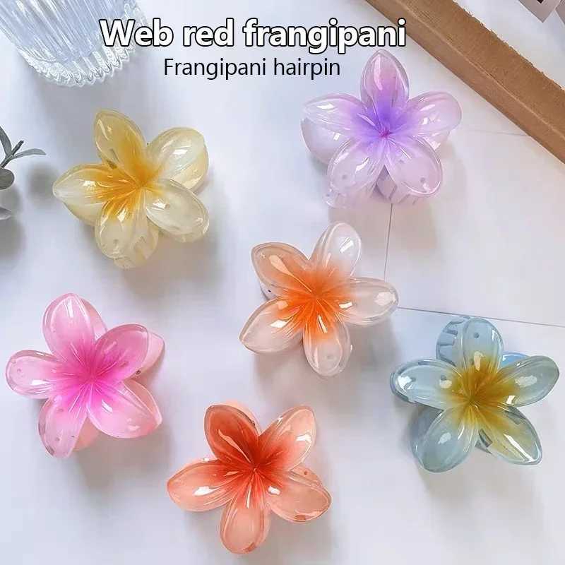 NewFlower Shape female hair clip bucket shaped crab claw clip ponytail hair clip shower beach headpiece hair accessory Y2504012