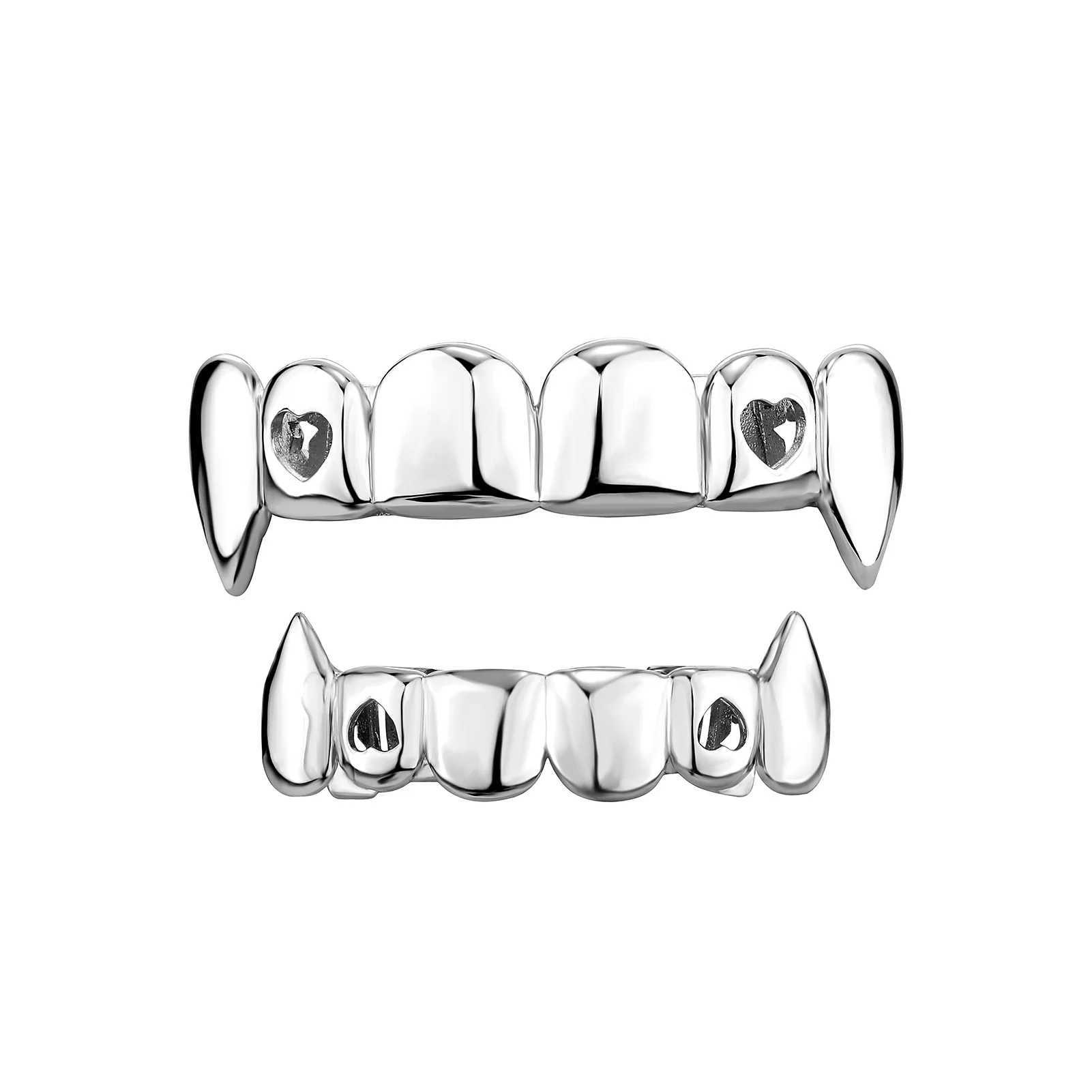 TOPGRILLZ Gold Plated HIP HOP Teeth Grill Set with 6 Top and 6 Bottom Grills Comes with Truly Shining Silicone Vampire Teeth Set W250412