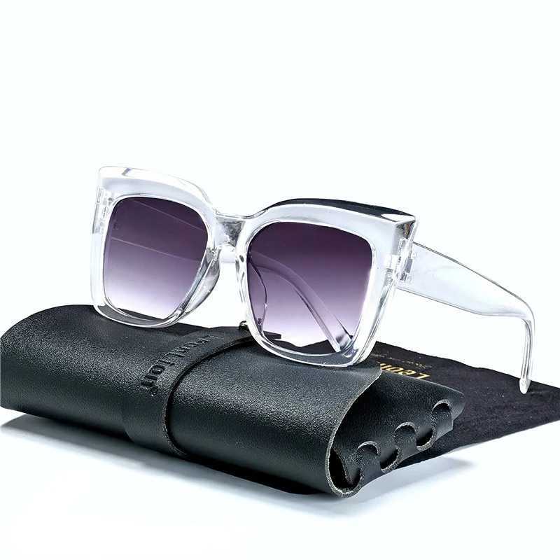 LeonLion Leopard Cateye Sunglasses Women Retro Eyewear Shades for Women Wholesale Luxury Square Oversized Glasses Gafas De Sol Z250411