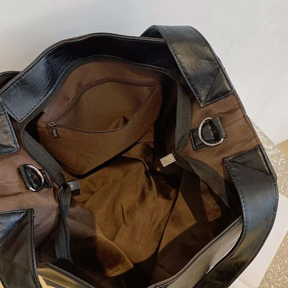 VONMONAN Fashion Big Soft Leather Tote for Women Trendy Female Simple Large High Capacity Retro Shoulder Side Bag Handbags
