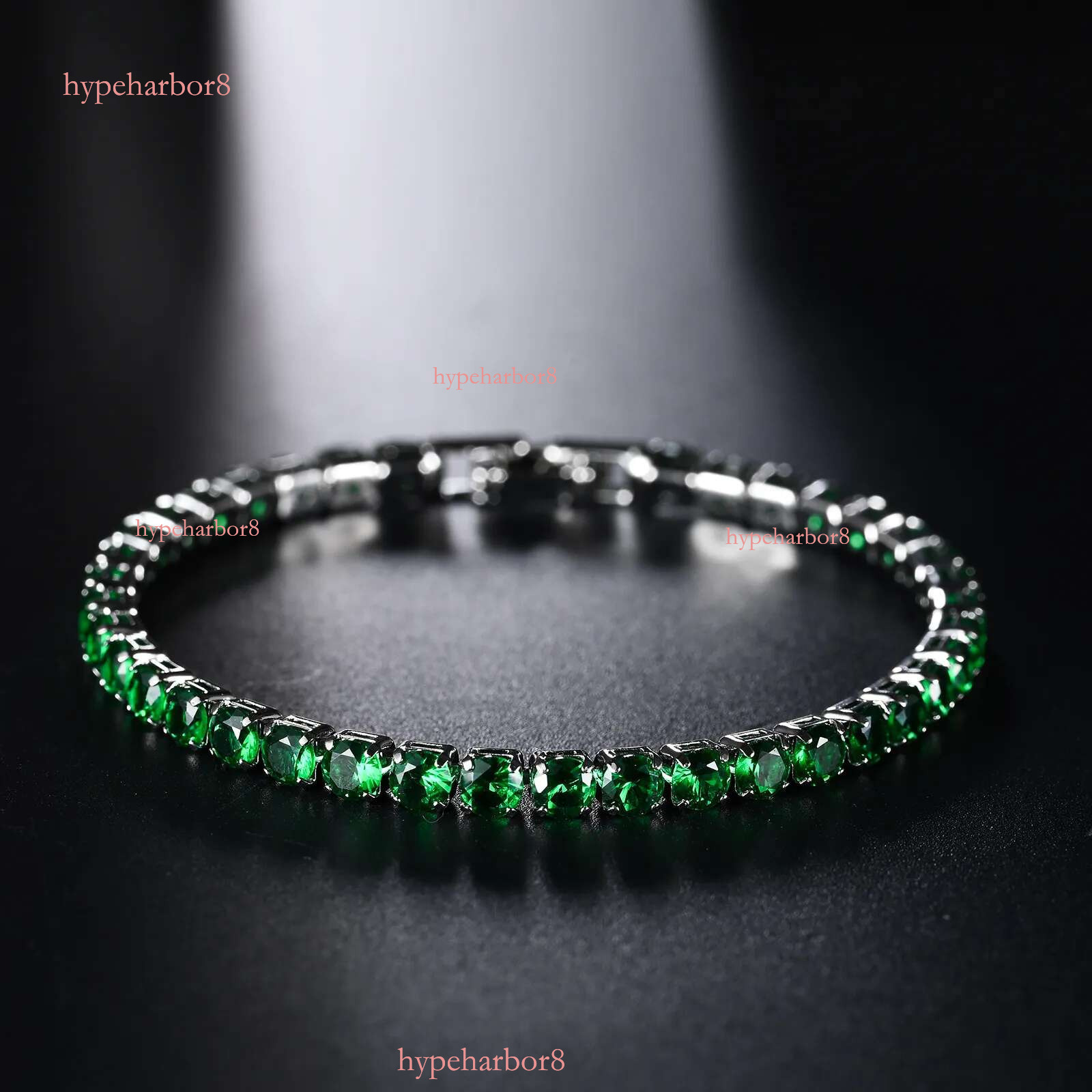 Tennis chain fashion designer VVS zircon women's bracelet, men's blue jade powder Mosonite Sier gold plated jewelry dia single row hip hop 4