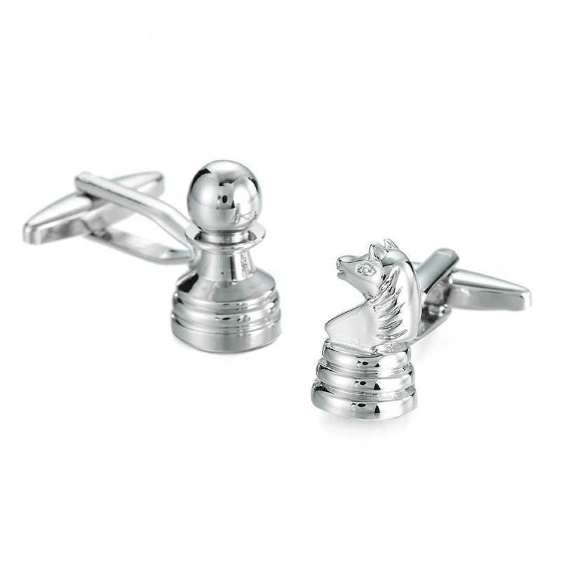DYs new high-quality copper material sports and entertainment chess cufflinks fashion mens French shirt cufflinks retail and wholesaleT250412
