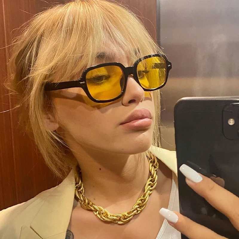 Square Vintage Sunglasses Women Brand Designer Mirror Sun Glasses Female Fashion Outdoors Driving Big Frame Z250411