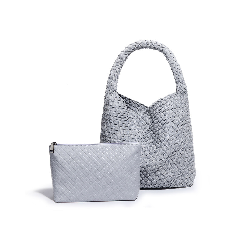 Denim Braided Bag For Women Fashion Large-capacity Mother Bag Commuting One-shoulder Underarm Handbag Tote Bag
