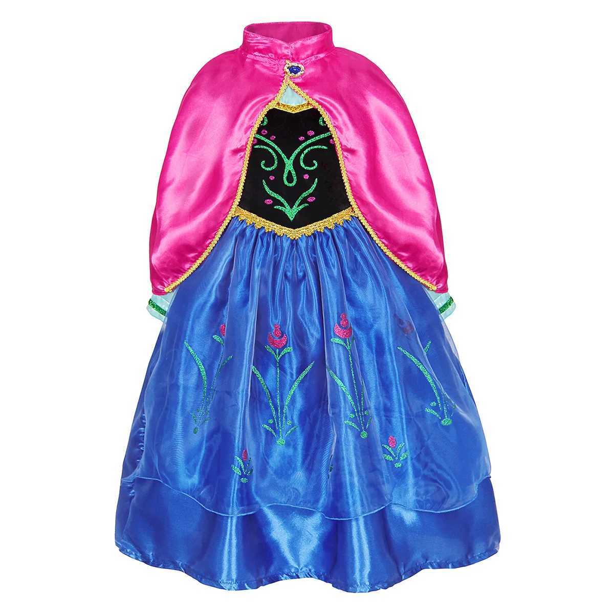 Disney Snow Queen Elsa Girl Costume Childrens Role Play Halloween Princess Childrens Costume Party Costume 2-10 YearsXJ250411
