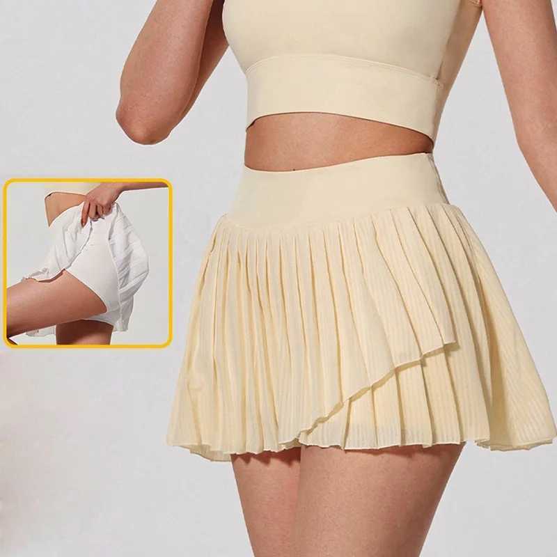 Cloud Hide Sexy Girl Sports Skiing Outdoor Golf Tennis Skiing Womens Gym Exercise Fitness Short Waist Running Dance Skort Y250412