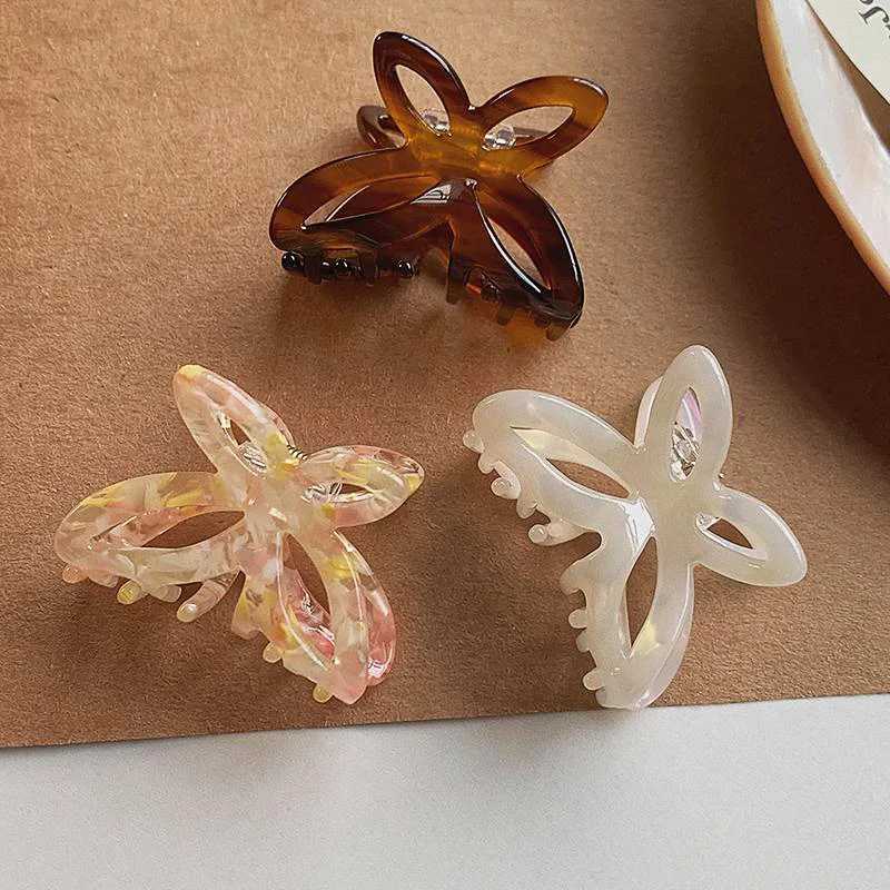 Sweet Fairy Hollow Butterfly Hairpin Acetate Hairpin Claw Styling Tool Female Hair Accessories Party Daily Leisure Decoration Y2504012