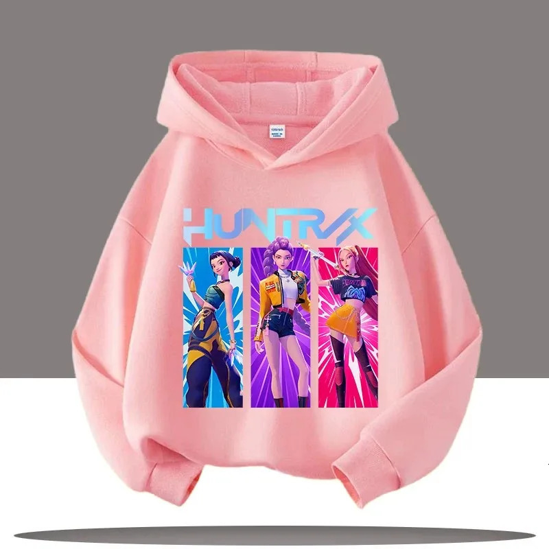 Y2K KPop Demon Hunters Hoodies Girls Boys Rumi KPop Demon Hunters Hoody Autumn Casual Long Childrens Clothing 251111