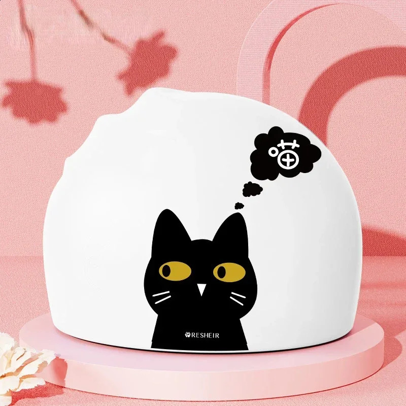Cartoon Cute Childrens Silicone Swimming Cap Boys Girls Professional Ear Protection Swim Cap for Kids Children Swmming Hat 250411
